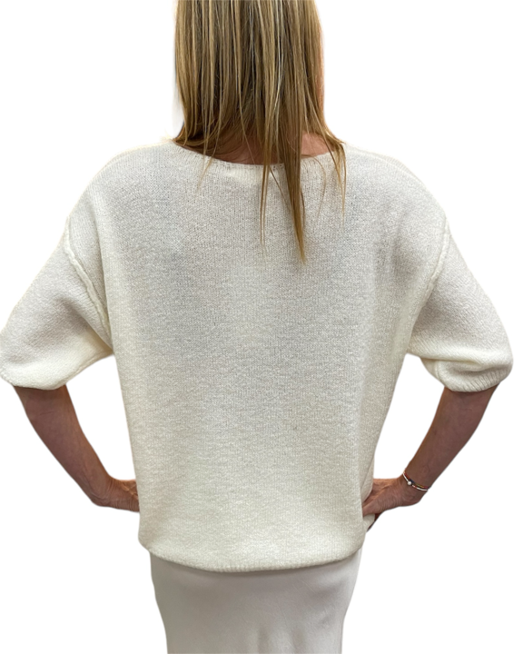 V-Pulli Blumenmuster