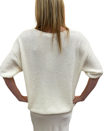 V-Pulli Blumenmuster