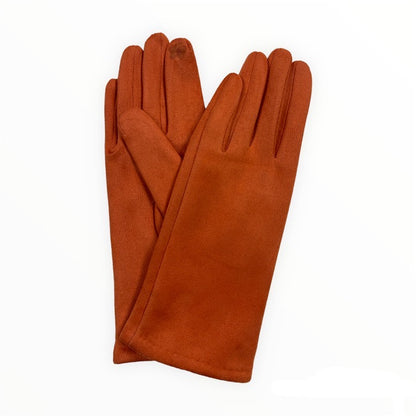 Vegan Damen Handschuhe Veloursleder Optik