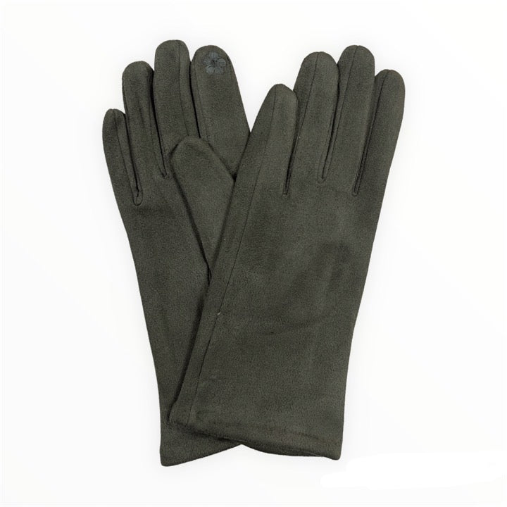 Vegan Damen Handschuhe Veloursleder Optik