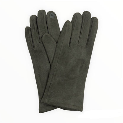 Vegan Damen Handschuhe Veloursleder Optik