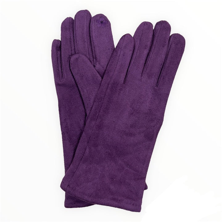 Vegan Damen Handschuhe Veloursleder Optik